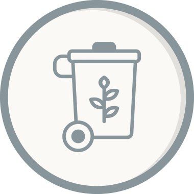 Çöp kutusu simgesi vektör illüstrasyonu