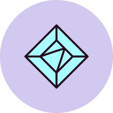 Elmas simgesinin vektör illüstrasyonu