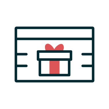 Hediye kutusu simgesi. vektör illüstrasyonu.