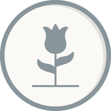 flower icon vector isolated on white background, tulip sign 
