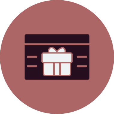 Hediye kutusu simgesi. vektör illüstrasyonu.