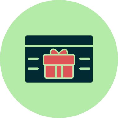 Hediye kutusu simgesi. vektör illüstrasyonu.