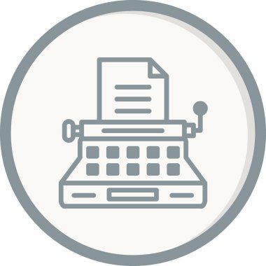 Daktilo. Web simgesi basit tasarım