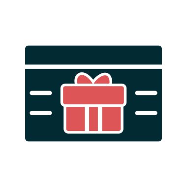 Hediye kutusu simgesi. vektör illüstrasyonu.