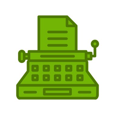 Daktilo. Web simgesi basit illüstrasyon