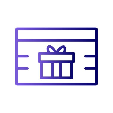 Hediye kutusu simgesi. vektör illüstrasyonu.