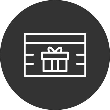 Hediye kutusu simgesi. vektör illüstrasyonu.