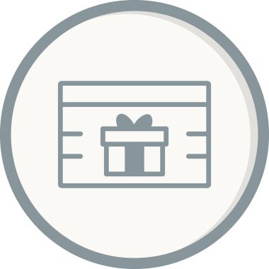 Hediye kutusu simgesi. vektör illüstrasyonu.