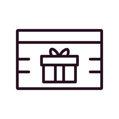 Hediye kutusu simgesi. vektör illüstrasyonu.