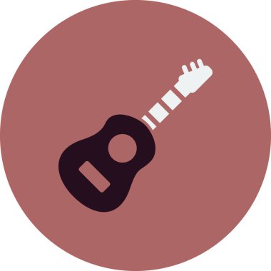 Gitar. Web simgesi basit illüstrasyon