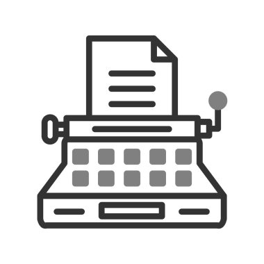 Daktilo vektör simgesi modern illüstrasyon