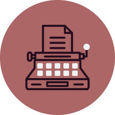 Daktilo vektör simgesi modern illüstrasyon