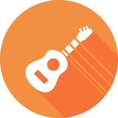 Gitar. Web simgesi basit illüstrasyon