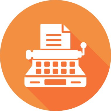 Daktilo. Web simgesi basit tasarım