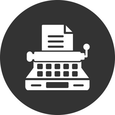 Daktilo vektör simgesi modern illüstrasyon