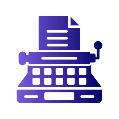 Daktilo vektör simgesi modern illüstrasyon