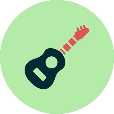 Gitar. Web simgesi basit illüstrasyon