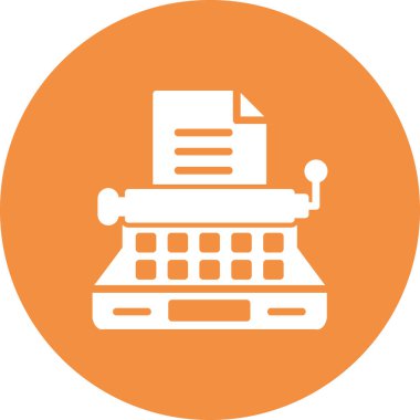 Daktilo. Web simgesi basit tasarım