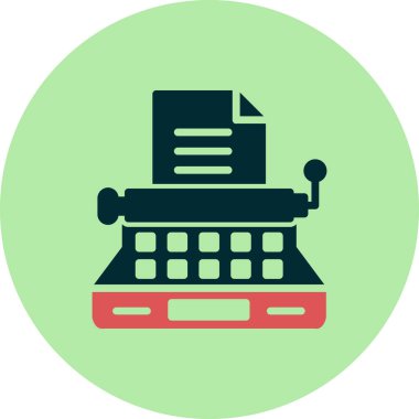 Daktilo. Web simgesi basit tasarım