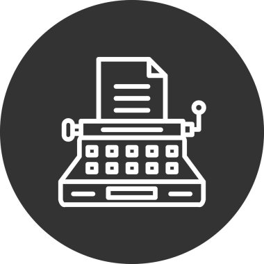 Daktilo vektör simgesi modern illüstrasyon