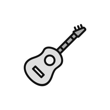 Gitar. Web simgesi basit illüstrasyon