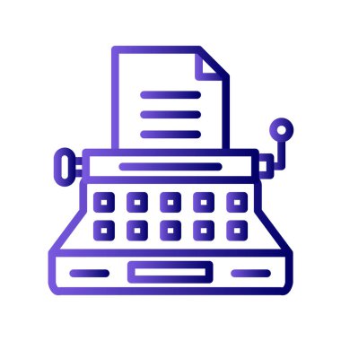 Daktilo vektör simgesi modern illüstrasyon