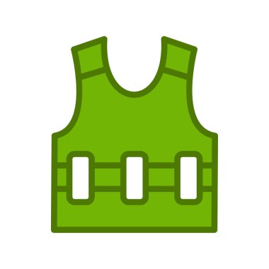 Yelek. Web simgesi basit illüstrasyon 