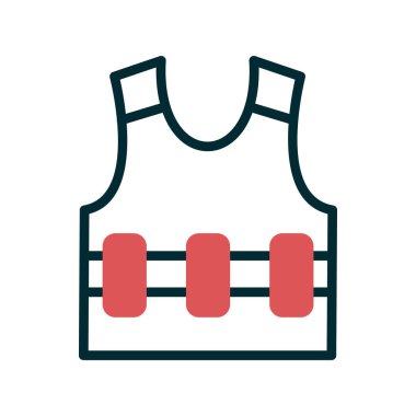 Yelek. Web simgesi basit illüstrasyon 