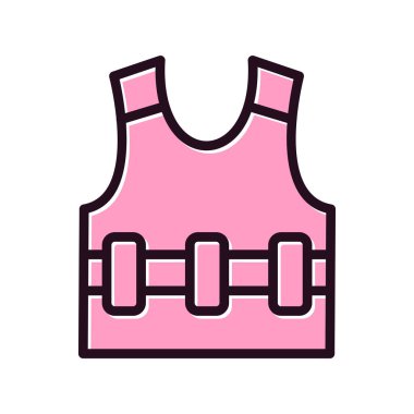 Yelek. Web simgesi basit illüstrasyon 