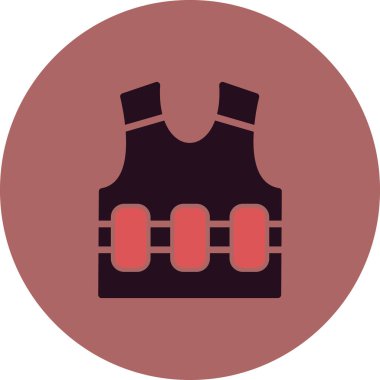 Yelek. Web simgesi basit illüstrasyon 