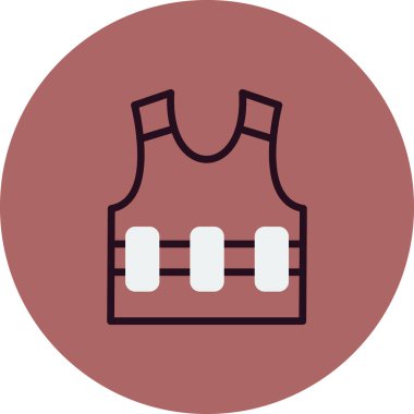 Yelek. Web simgesi basit illüstrasyon 