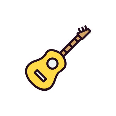 Gitar. Web simgesi basit illüstrasyon