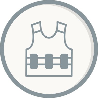 Yelek ikon vektörü. İnce çizgi işareti. izole edilmiş sınır sembolü çizimi 