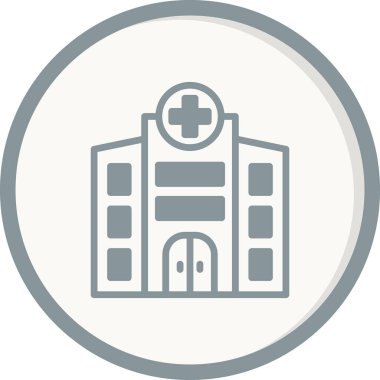 Hastane binası ikon vektör illüstrasyonu