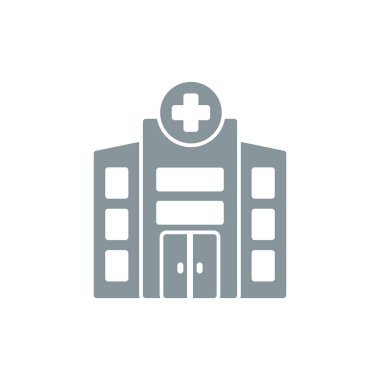 Hastane binası ikon vektör illüstrasyonu