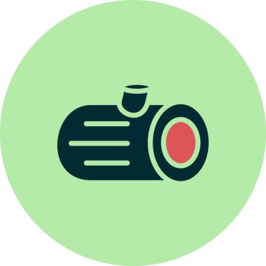 Ahşap günlük simgesinin vektör illüstrasyonu