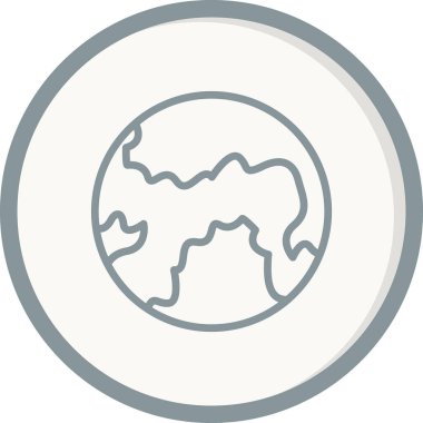 Toprak. Web simgesi basit illüstrasyon