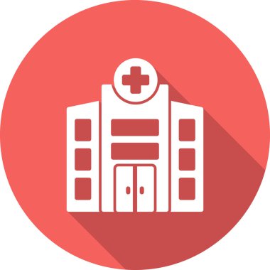 Hastane binası ikon vektör illüstrasyonu