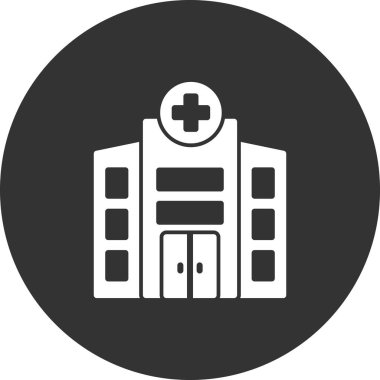 Hastane binası ikon vektör illüstrasyonu