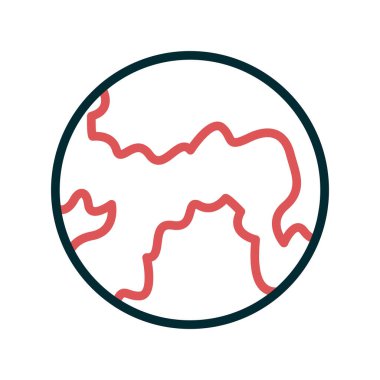 Bir gezegen simgesinin vektör illüstrasyonu