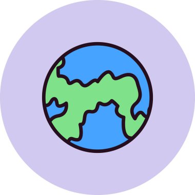 Dünya simgesinin vektör illüstrasyonu