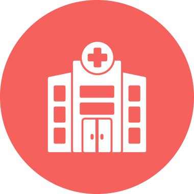 Hastane binası ikon vektör illüstrasyonu