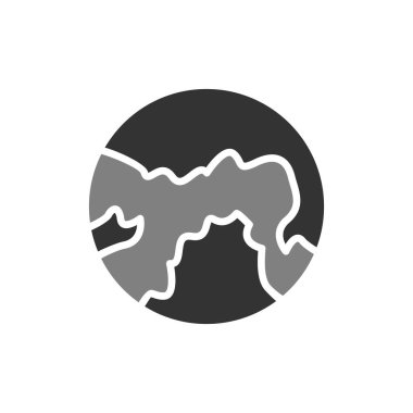 Dünya simgesinin vektör illüstrasyonu