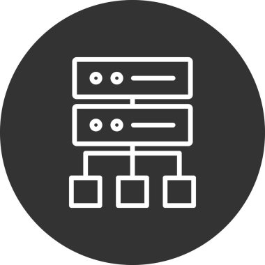 veritabanı. Web simgesi basit illüstrasyon