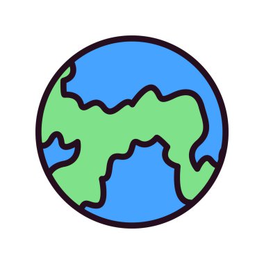 Gezegen. Web simgesi basit illüstrasyon