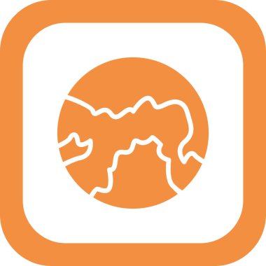 Bir gezegen simgesinin vektör illüstrasyonu