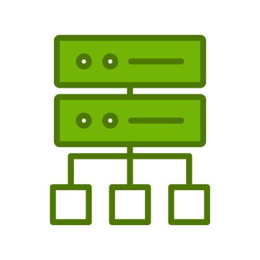 veritabanı. Web simgesi basit illüstrasyon