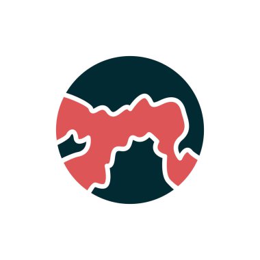 Dünya gezegeninin logosunun vektör çizimi 