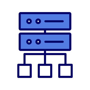 veritabanı. Web simgesi basit illüstrasyon