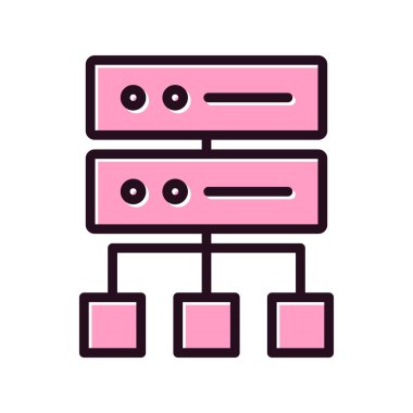 veritabanı. Web simgesi basit illüstrasyon